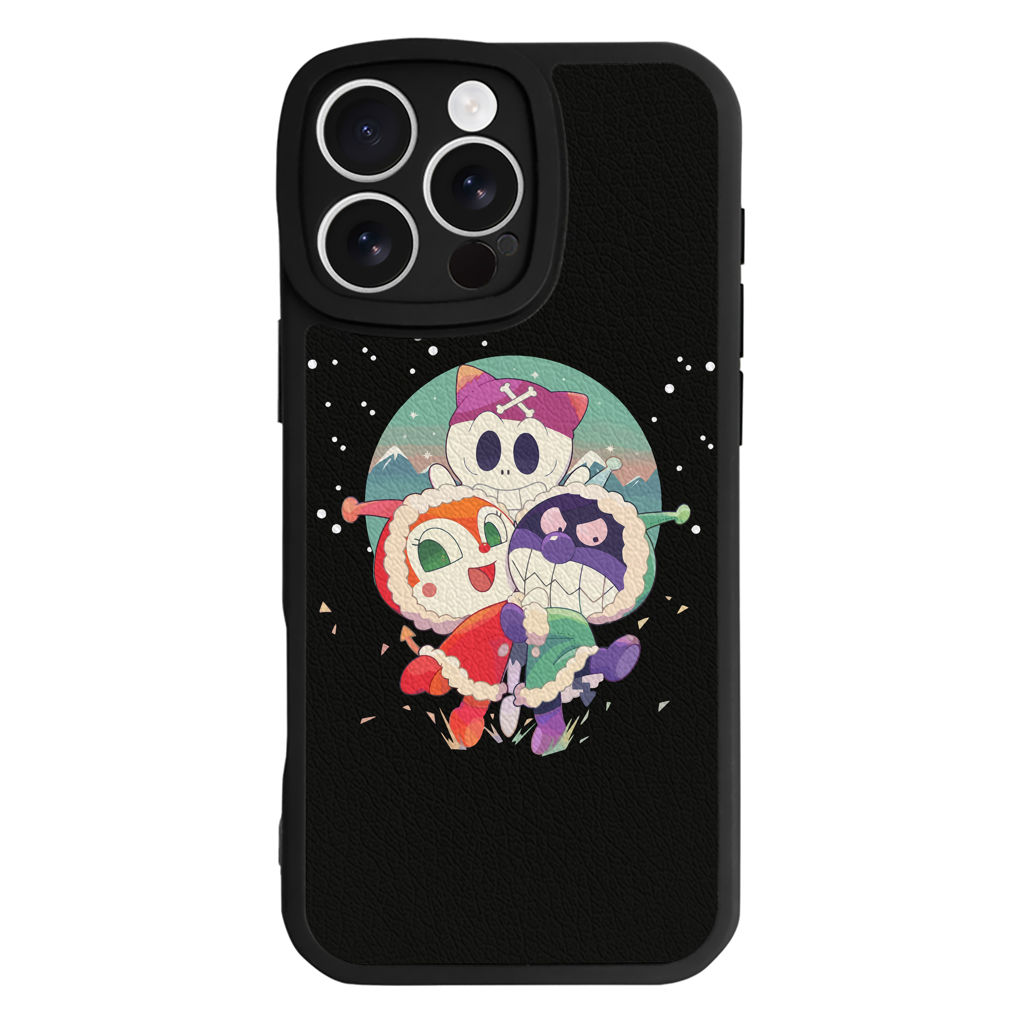 （画像用） アンパンマン Anpanman 【iPhone 16シリーズ対応】シリコンスマホケース（レザー調） 材質：シリコン